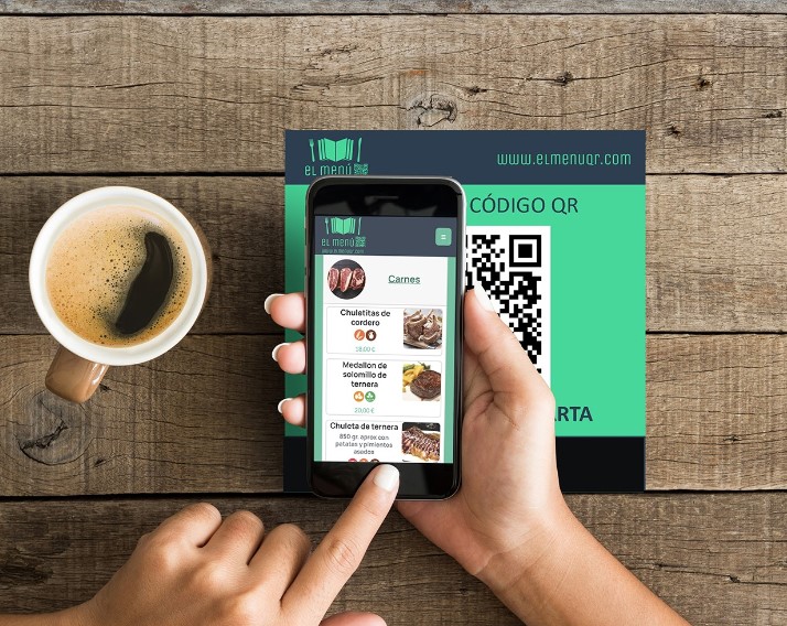Carta digital para restaurante, bar, cafetería. Mediante código QR.